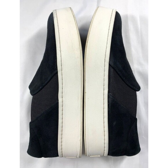 Vince Warren Platform Sneakers Womens 8 EU 38 Black Sueded Stretch Slip On - Picture 2 of 9